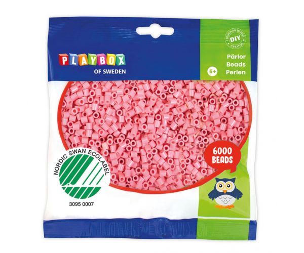 PlayBox: 5mm-es MIDI vasalható gyöngy 6000db-os pasztell pink színben