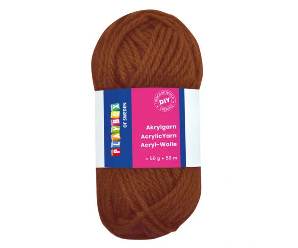 PlayBox: Ață acrilică 50g maro