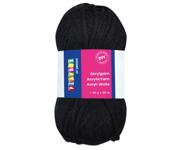 PlayBox: Ață acrilică 50g negru