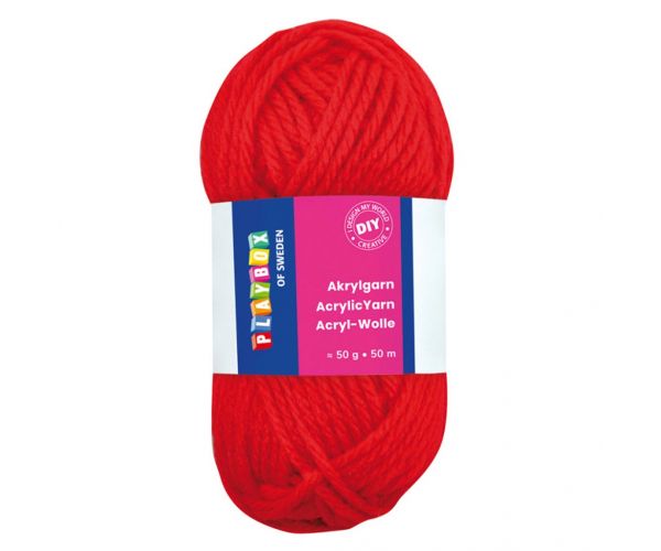 PlayBox: Ață de acril 50g roșu