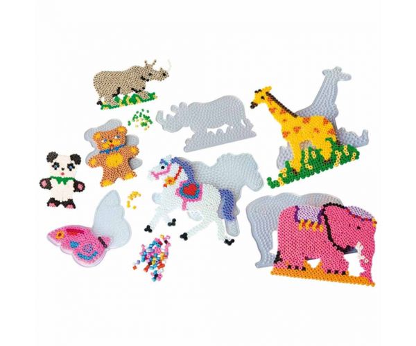 PlayBox: Bază de mărgele MIDI de 5mm, care se pot călca - animale, pachet de 12 bucăți