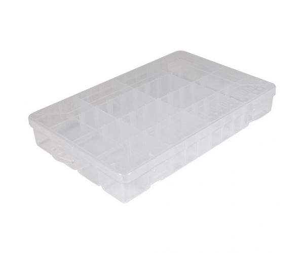 PlayBox: Cutie de depozitare transparentă cu compartimente ajustabile 29,5x18,5x4,5cm