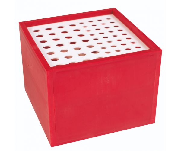 PlayBox: Ecsettartó doboz 64 férőhelyes 13x13x10cm-es