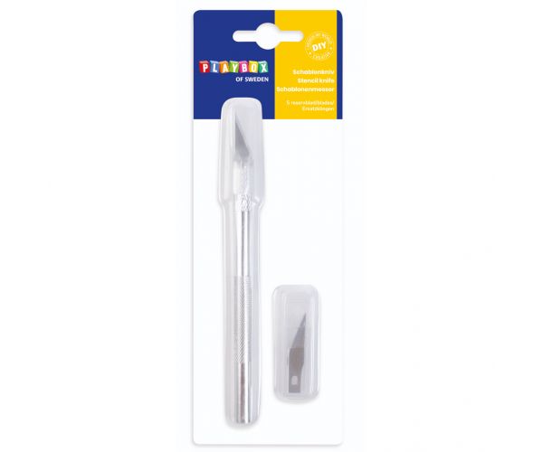 PlayBox: Cutter metalic cu lame suplimentare de 14,5 cm.