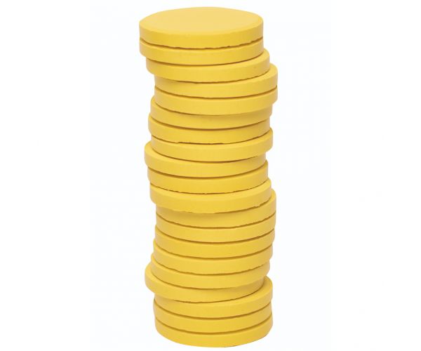 PlayBox: Disc de acuarelă galben lămâie 30mm 1buc