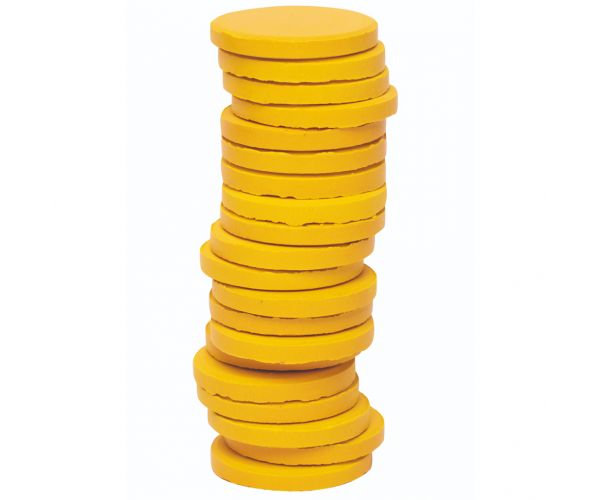 PlayBox: Disc de acuarelă galben ocru 30mm 1buc