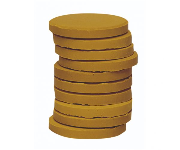 PlayBox: Disc de acuarelă galben ocru închis 30mm 1buc