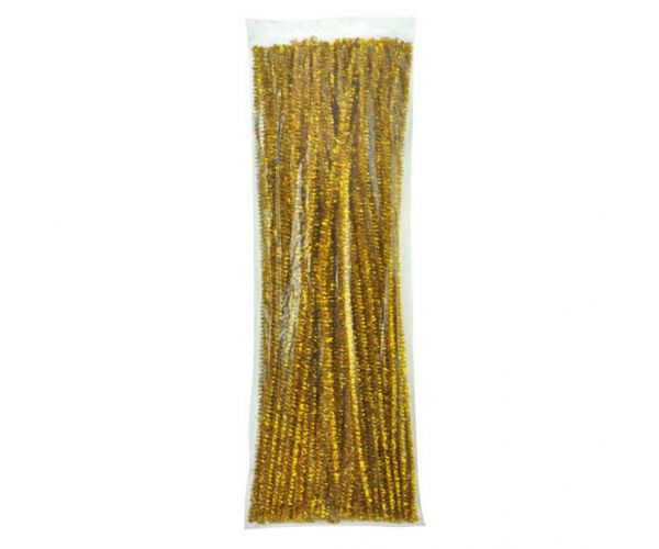 PlayBox: Fire de chenille de culoare aurie, 100 bucăți, 6mm