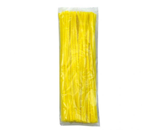 PlayBox: Fire de chenille galbene, 100 bucăți, 6mm