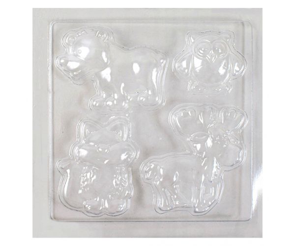 PlayBox: Formă de turnare din ipsos cu animale 17x17cm