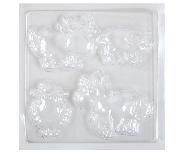 PlayBox: Formă de turnare din ipsos pentru animalele de la fermă 17x17cm