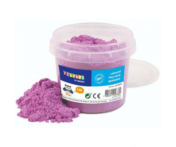 PlayBox: Glet de nisip de culoare violetă într-un recipient de 1kg.