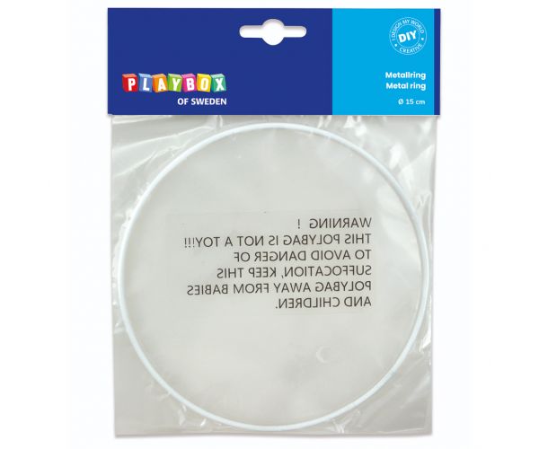 PlayBox: Inel metalic alb de 15 cm