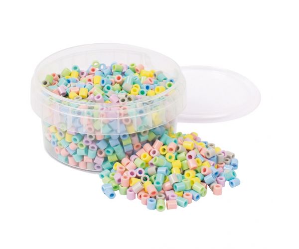 PlayBox: Mărgele MIDI de 5mm pentru călcat, 1000 bucăți în culori pastelate