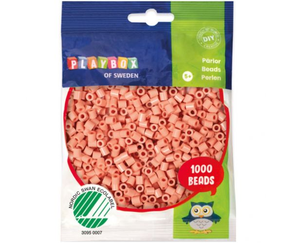 PlayBox: Mărgele MIDI de 5mm pentru călcat, 1000 bucăți, roz pal