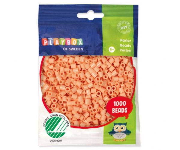 PlayBox: Mărgele MIDI de 5mm termoadezive, 1000 bucăți, culoare piersică