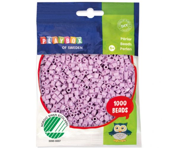 PlayBox: Mărgele MIDI de călcat, 5mm, 1000 bucăți, culoare lila pastelată