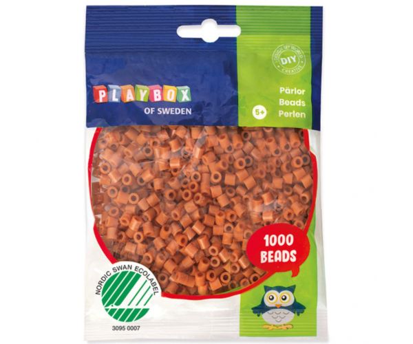PlayBox: Mărgele MIDI de călcat, 5mm, 1000 bucăți, maro deschis