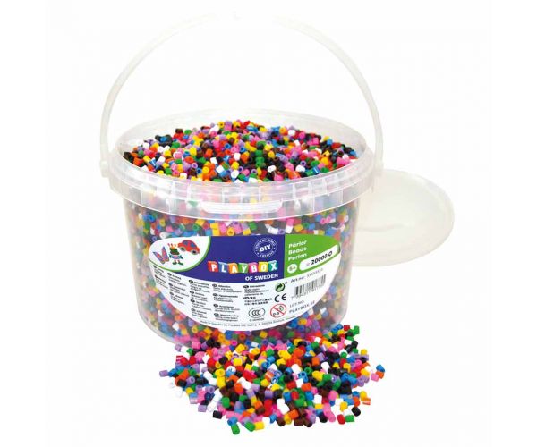 PlayBox: Mărgele MIDI de călcat de 5mm, mix de 10 culori, 20.000 bucți