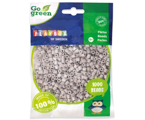 PlayBox: Mărgele MIDI de călcat, verzi, de 5mm, 1000 bucăți, în culoare gri.