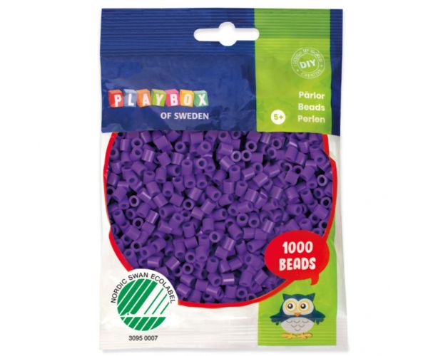 PlayBox: Mărgele de călcat MIDI de 5mm, 1000 bucăți, culoare violet