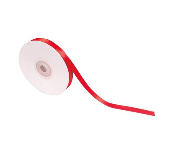 PlayBox: Panglică satin roșie, 10mm, 30m