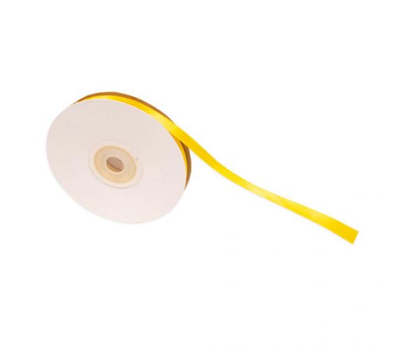 PlayBox: Panglică satinată galbenă, 10mm, 30m