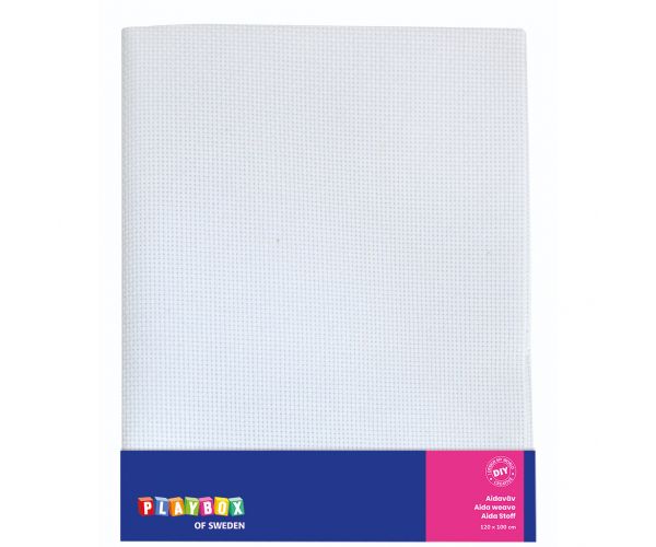 PlayBox: Hímző szövet fehér színben 120x100cm