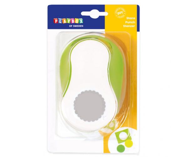 PlayBox: Perforator cu model dantelat circular, 5 cm.