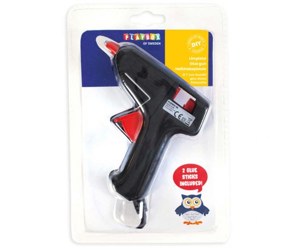 PlayBox: Pistol de lipit de dimensiuni mici, cu temperatură scăzută, cu 2 bare de lipici de 7mm.