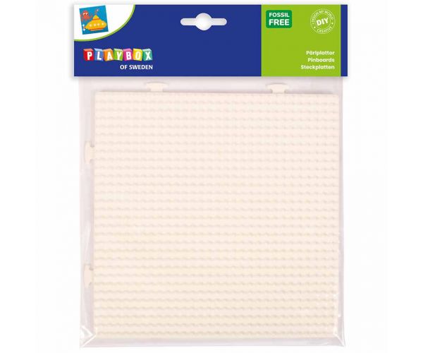 PlayBox: Placă de bază bioplastică MIDI de 5mm, conectabilă, de 15x15cm, pentru mărgele de călcat, 1 buc.