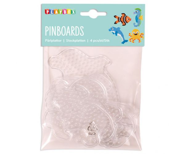 PlayBox: Placă de bază pentru mărgele MIDI de 5mm - set de 4 animale acvatice pentru călcat