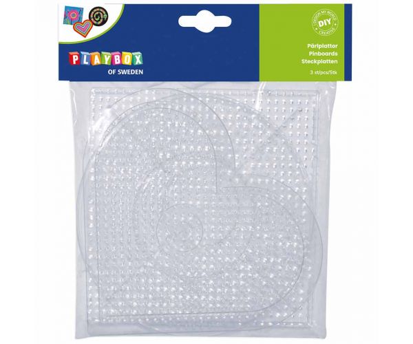 PlayBox: Plăci de bază pentru mărgele MIDI de 5mm, set de 3 bucăți