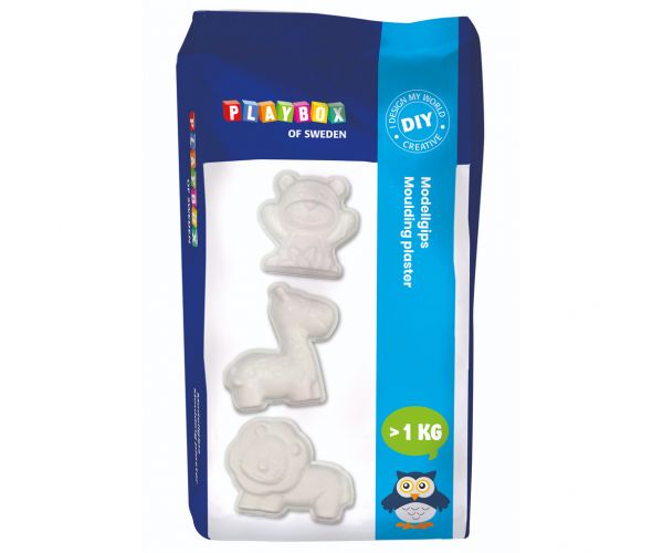 PlayBox: Pudră de ipsos alb 1kg