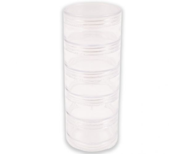 PlayBox: Recipient de depozitare transparent cu etaje, 15 cm.