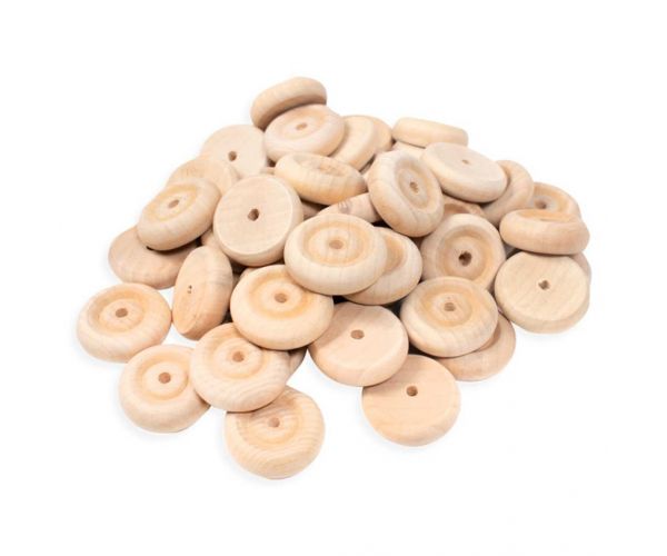 PlayBox: Roți din lemn 50 buc 34mm