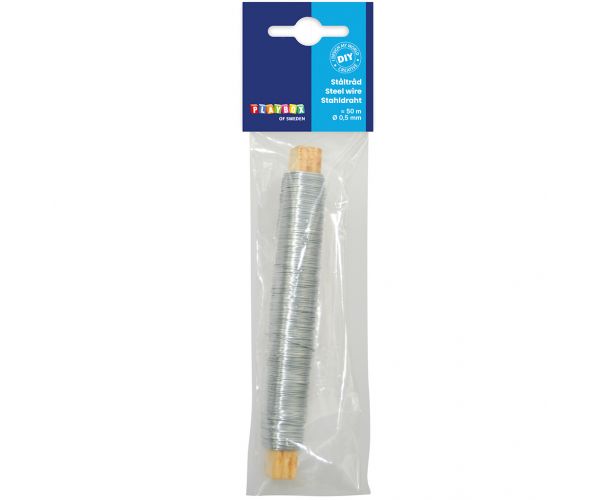 PlayBox: Sârmă de legat în culoare argintie, 0,5mm, 50m.