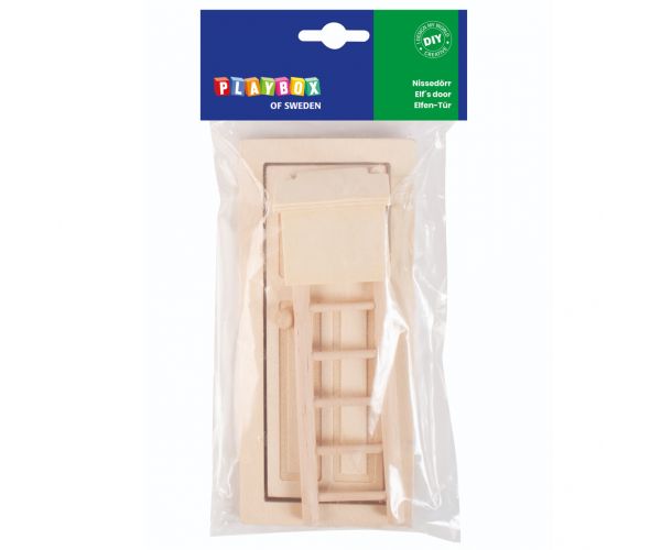 PlayBox: Set Mini Elf cu ușă, scară și cutie poștală.