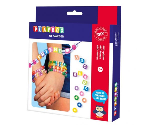 PlayBox: Set creativ de mărgele cu litere, 440 de bucăți