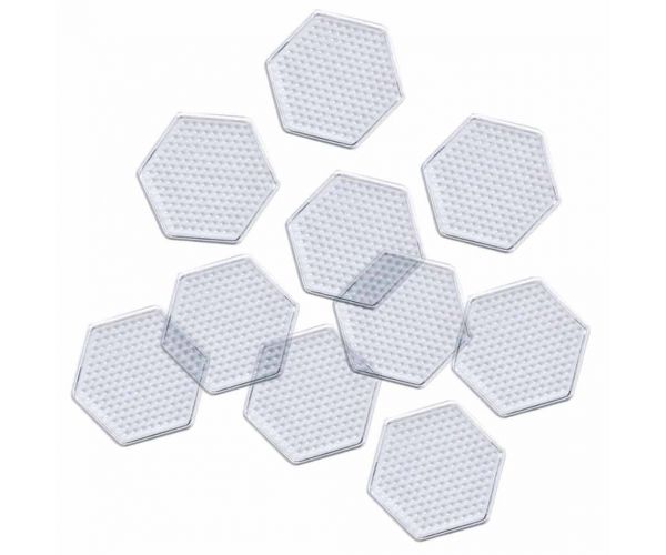 PlayBox: Hatszög alakú alaplap csomag 5mm-es MIDI vasalható gyöngyökhöz 7,5cm 10db-os szett