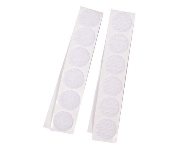 PlayBox: Set de 12 benzi autoadezive albe cu arici, 20mm