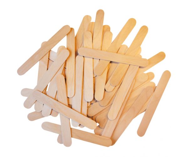 PlayBox: Set de 500 de spatule din lemn, 15x1,8 cm.
