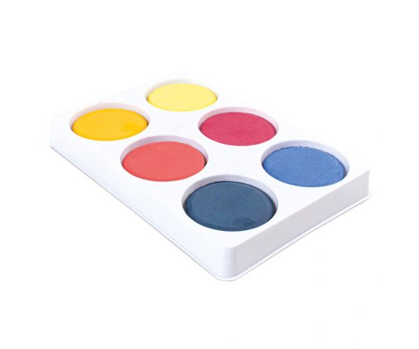 PlayBox: Set de acuarele în 6 culori cu discuri de 57mm.