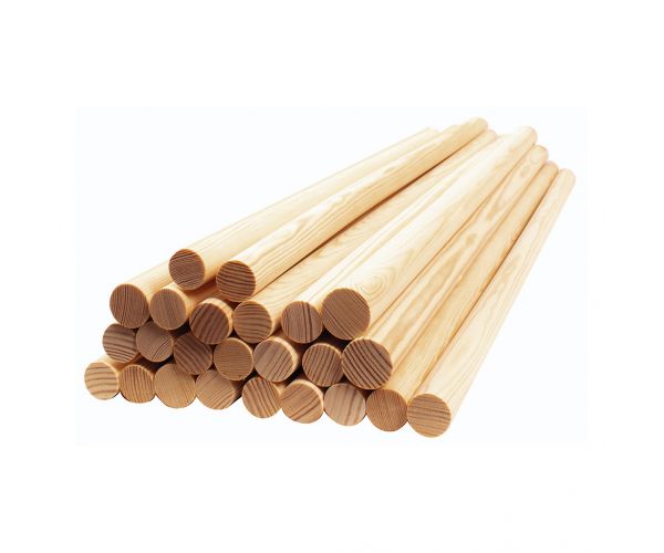 PlayBox: Set de bețe rotunde din lemn, 5 bucăți, 75 cm