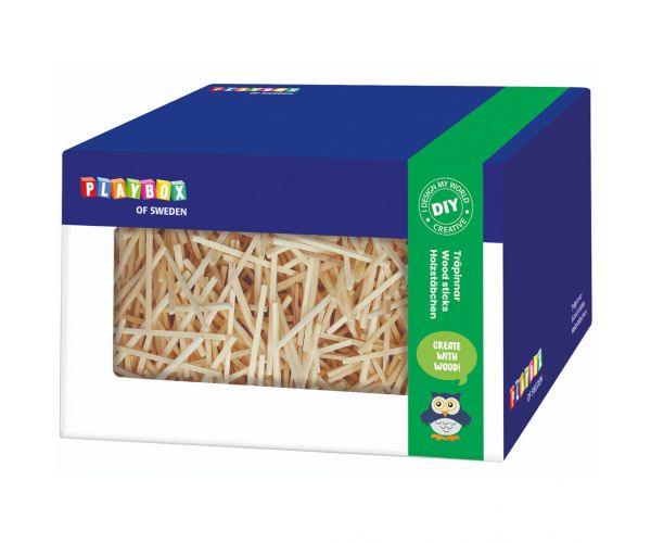 PlayBox: Set de bețișoare din lemn în cutie 350 de grame