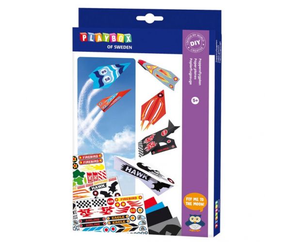 PlayBox: Set de confecționat avioane de hârtie artizanale
