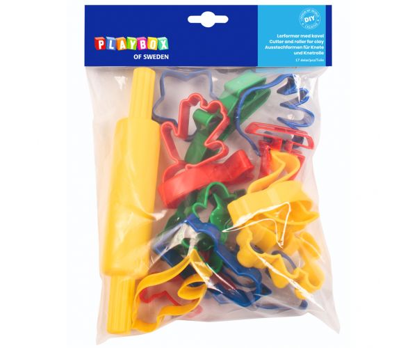 PlayBox: Set de forme pentru decupat cu sucitor, 17 piese
