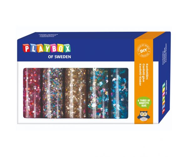 PlayBox: Glitteres ragasztó szett 6db-os