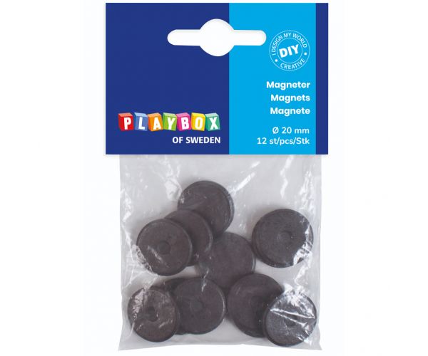 PlayBox: Set de magneți de 20mm, 12 bucăți