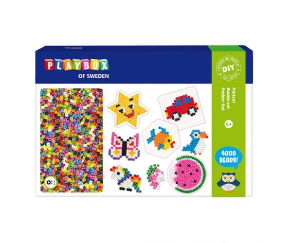 PlayBox: Set de mărgele MIDI de 5mm pentru călcat, 4000 bucăți